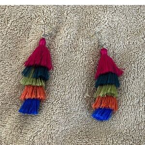 Vibrant Multicolor Tassel Earrings